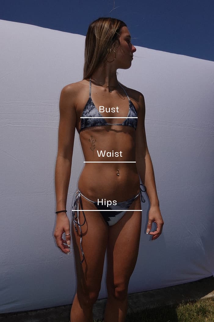 Kilaeko size guide - How to measure bust, waist, and hips for swimwear sizing